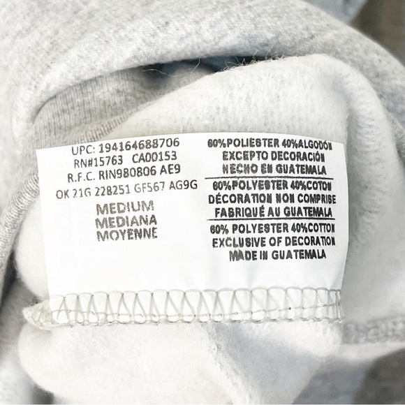 Champion Oxford Grey Logo Powerblend Fleece Crewneck Sweatshirt Size Medium NWT - Picture 6 of 8